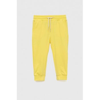 Mayoral pantaloni copii culoarea galben, neted