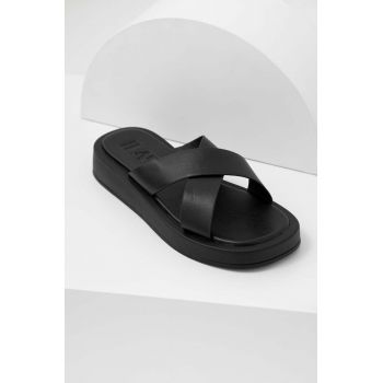 Answear Lab papuci femei, culoarea negru, cu platforma de firma originali