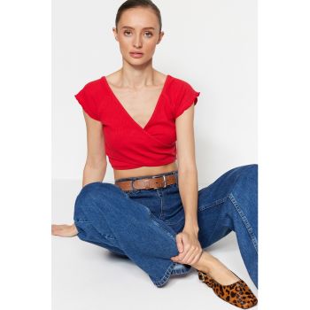 Tricou crop striat