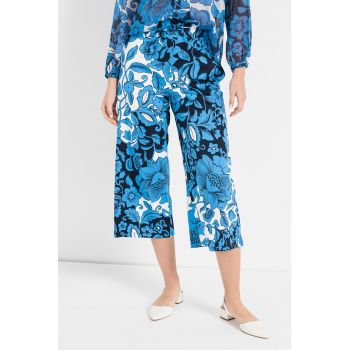 Pantaloni culotte cu imprimeu floral ieftina