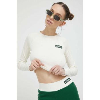 Ellesse longsleeve femei, culoarea bej SGR17947-WHITE