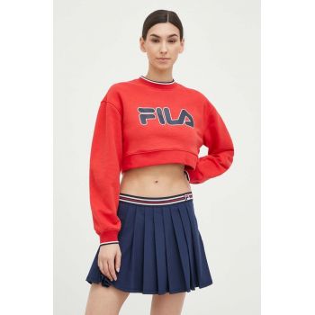 Fila bluza x Hailey Bieber femei, culoarea rosu, cu imprimeu