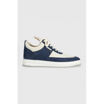 Filling Pieces sneakers din piele Low top Game culoarea bleumarin, 10133151916