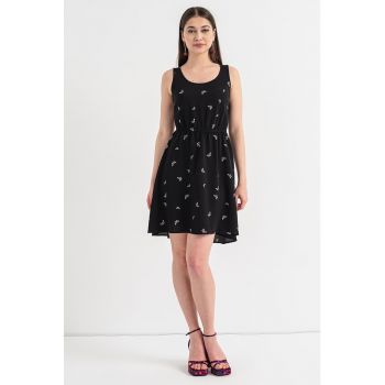 Rochie mini evazata cu imprimeu Nova