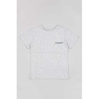 zippy tricou de bumbac pentru copii culoarea gri, cu imprimeu