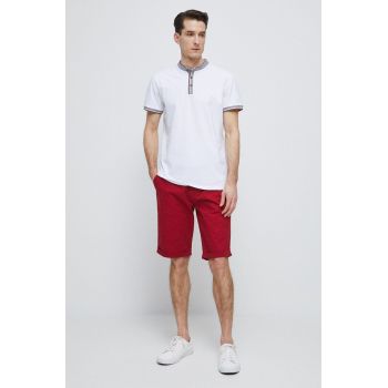 Medicine tricou polo barbati, culoarea alb, neted ieftin