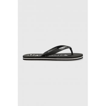 Pepe Jeans slapi BAY BEACH barbati, culoarea negru, PMS70128