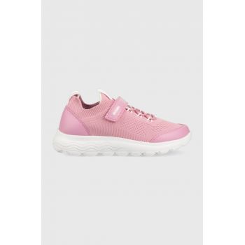 Geox sneakers pentru copii culoarea roz ieftini