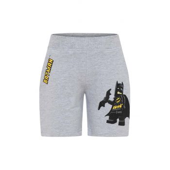 Lego pantaloni scurți din bumbac pentru copii culoarea gri