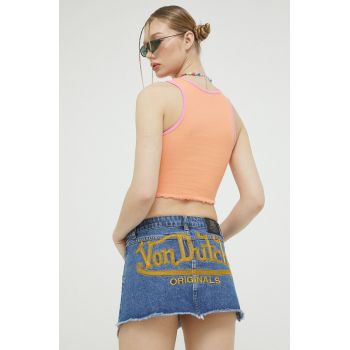 Von Dutch fusta jeans mini, creion