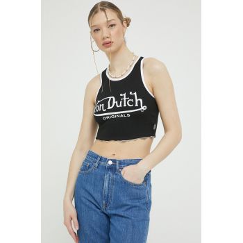 Von Dutch top femei, culoarea negru