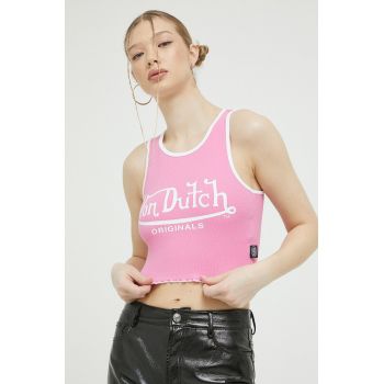 Von Dutch top femei, culoarea roz