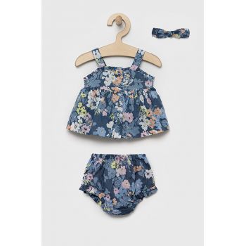 GAP set de bumbac pentru bebelusi culoarea albastru marin