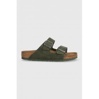 Birkenstock papuci Arizona bărbați, culoarea verde, 1024550 1024550-DDustThyme