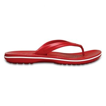 Slapi Crocs Crocband Flip Rosu - Pepper/White ieftini