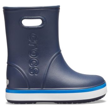 Cizme Crocs Kids' Crocband Rain Boot Albastru - Navy/Bright Cobalt de firma originale