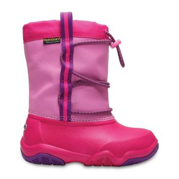 Cizme Crocs Swiftwater Waterproof Boot Roz - Party Pink de firma originale