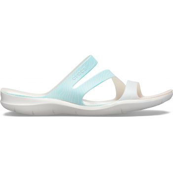 Papuci Crocs Swiftwater Seasonal Graphic Sandal Albastru deschis - Pool Ombre/White