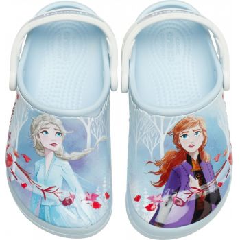 Saboți Crocs copii FunLab Disney Frozen 2 Albastru - Mineral Blue/White