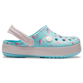 Saboti Crocs Crocband Multi-Graphic Clog Albastru deschis - Ice Blue