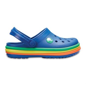 Saboti Crocs Crocband Rainbow Band Clog Kids Albastru - Blue Jean