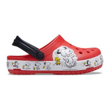 Saboti Crocs Fun Lab Snoopy Woodstock Clog Rosu - Flame