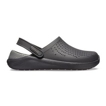 Saboti Crocs LiteRide Clog Negru - Black/Slate Grey