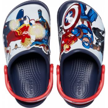 Saboți Crocs Fun Lab Avengers Patch Clog Albastru - Navy