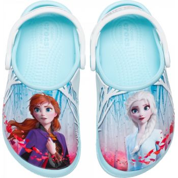 Saboti Crocs Fun Lab OL Disney Frozen 2 Clog Albastru deschis - Ice Blue