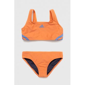 adidas Performance costum de baie pentru copii din două piese 3S BIKINI culoarea portocaliu