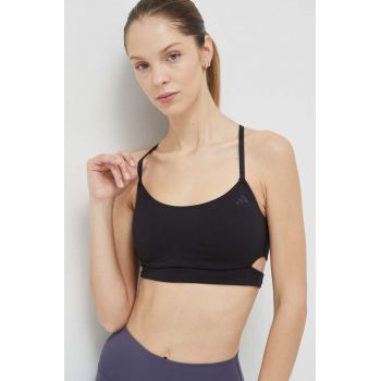 adidas Performance sutien yoga Studio culoarea negru, neted