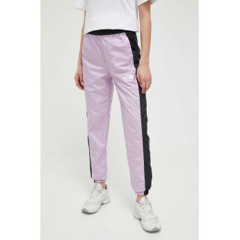 The North Face pantaloni de trening culoarea violet, modelator