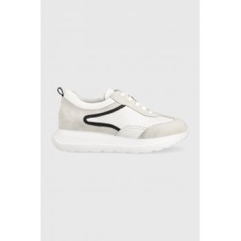 Answear Lab sneakers din piele culoarea alb