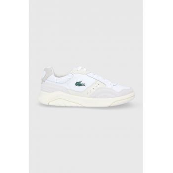 Lacoste ghete de piele GAME ADVANCE LUXE LTH culoarea alb 41SMA0015