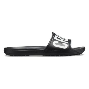 Papuci Crocs Sloane Logo Mania Slide Negru - Black de firma originali