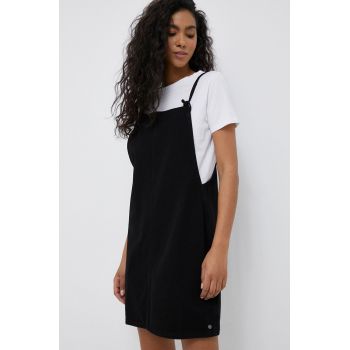 Pepe Jeans rochie jeans Twiggy culoarea negru, mini, drept