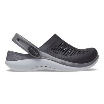 Saboți Crocs LiteRide 360 Clog Kids Negru - Black/Slate Grey