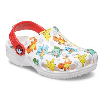 Saboti Crocs Classic Pokemon Clog Kids Alb - White/Multi