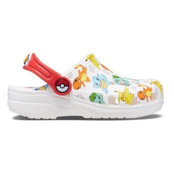 Saboti Crocs Classic Pokemon Clog Toddler Alb - White/Multi