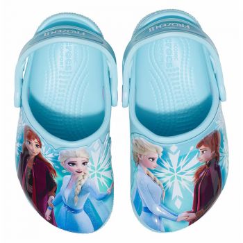 Saboti Crocs Fun Lab Toddler Disney Frozen 2 Clog Albastru deschis - Ice Blue