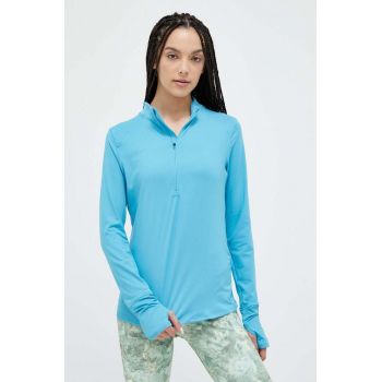 Under Armour hanorac de jogging Qualifier Run 2.0 culoarea turcoaz, neted