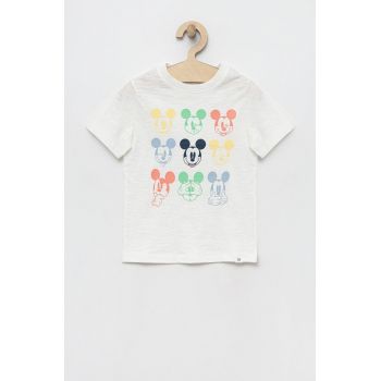 GAP tricou de bumbac pentru copii x Disney culoarea verde, cu imprimeu