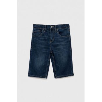 Levi's pantaloni scurti din denim pentru copii culoarea albastru marin