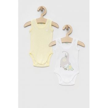 United Colors of Benetton body din bumbac pentru bebelusi 2-pack