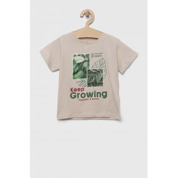 zippy tricou de bumbac pentru copii culoarea gri, cu imprimeu