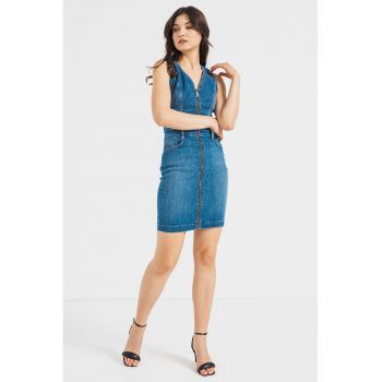 Rochie cambrata din denim