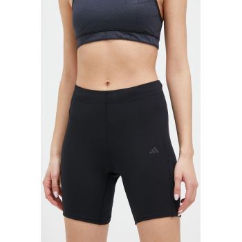 adidas Performance pantaloni scurți de alergare FastImpact HEAT.RDY culoarea negru, neted, high waist