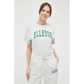 Ellesse tricou din bumbac culoarea gri SGR17859-LIGHTGREY ieftin