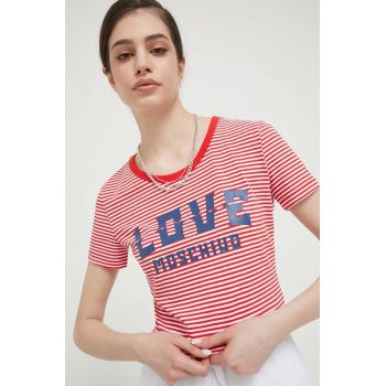 Love Moschino tricou femei, culoarea rosu ieftin