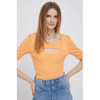 Dkny tricou culoarea portocaliu de firma original